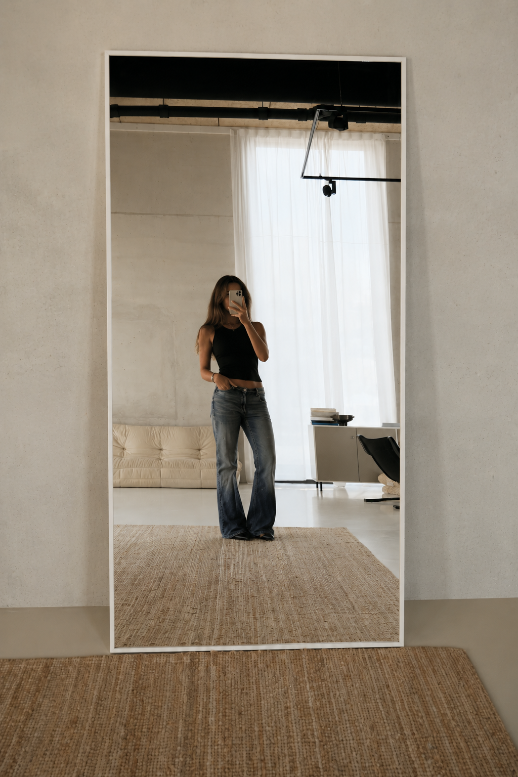 Aureum Mirror – 200×100 cm | Full-Length Mirror – Wit