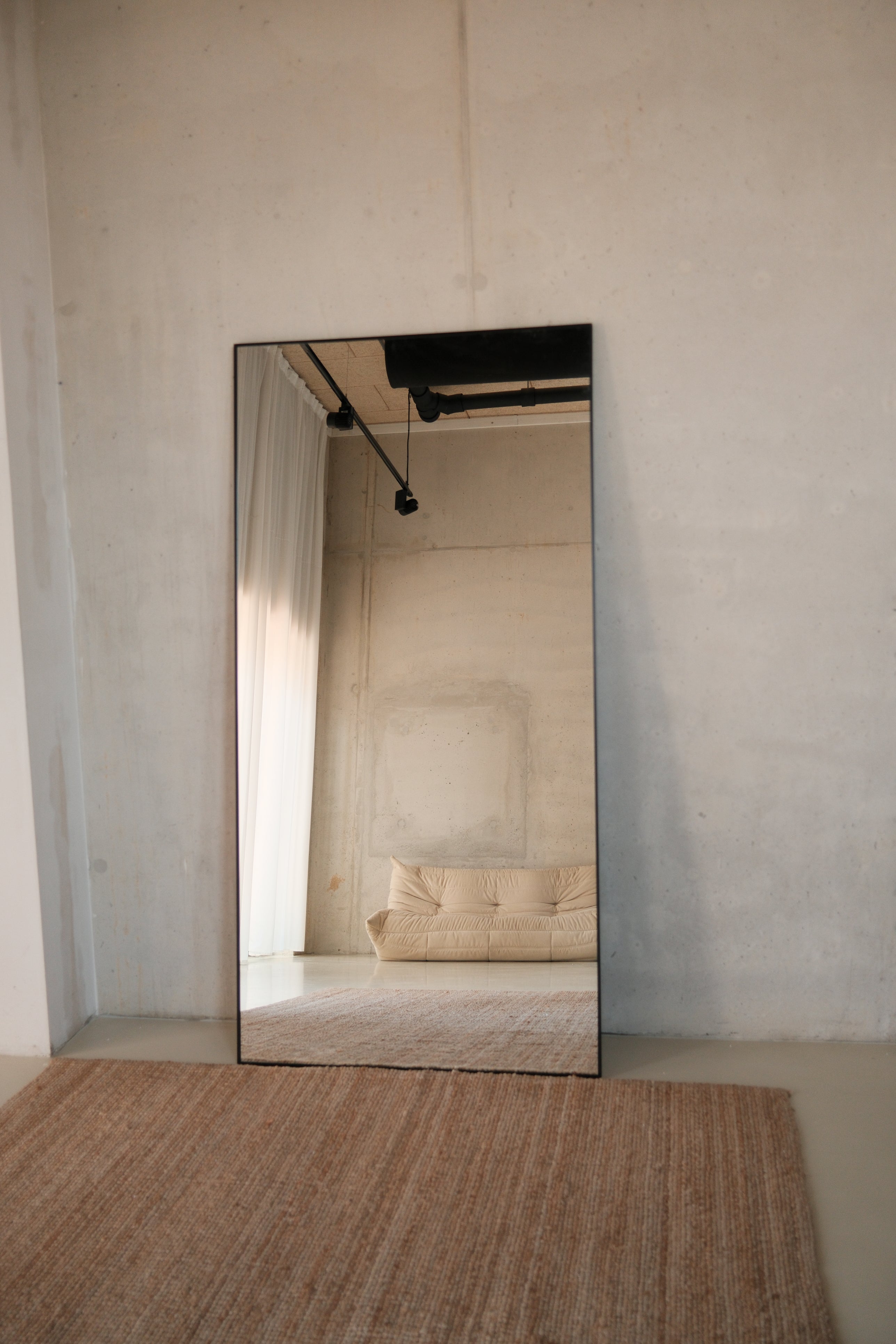 Aureum Mirror – 200×100 cm | Full-Length Mirror – Zwart