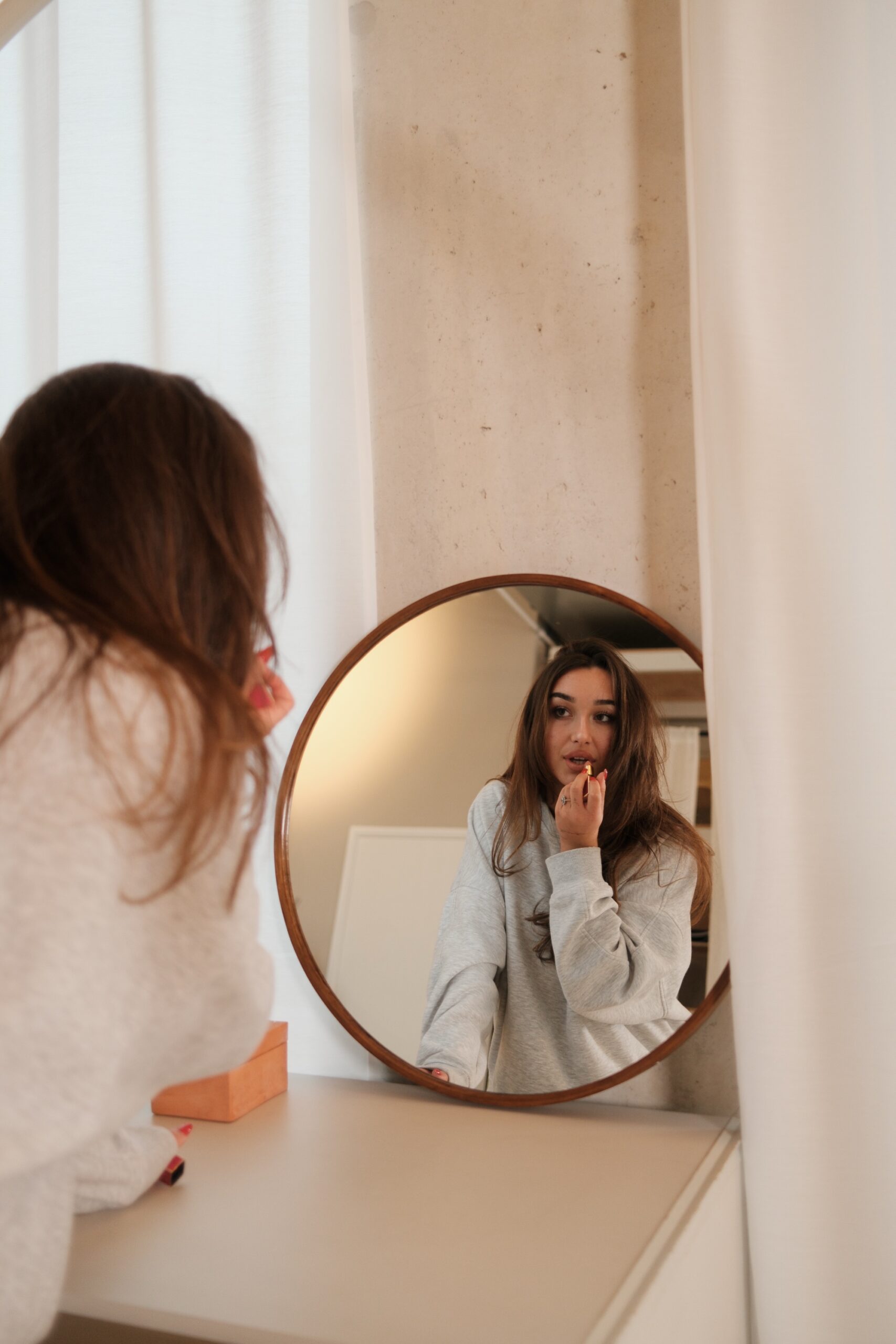 Wood Mirror – Ronde Houten Spiegel 60 cm | Natural Design