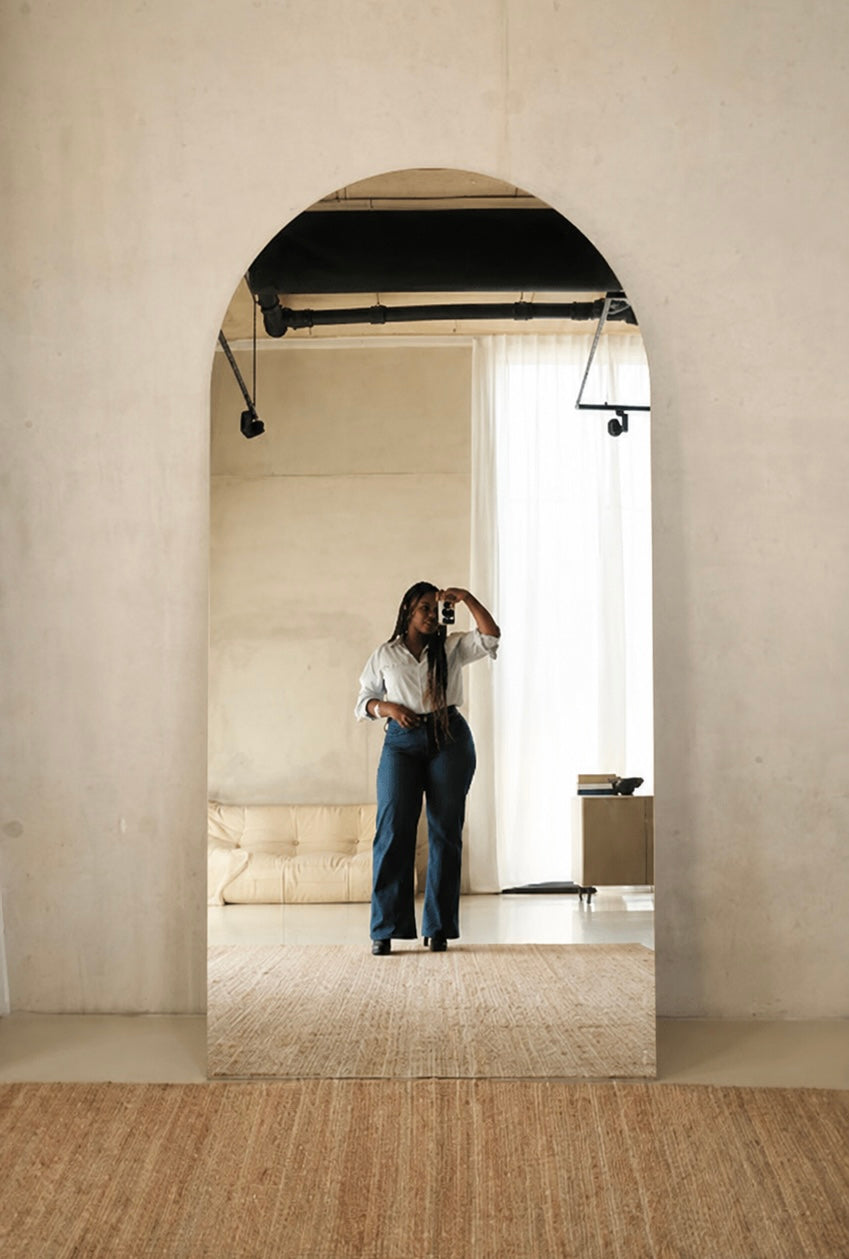 Elara Mirror – 170×70 cm | Arched Full-Length Mirror – Frameless