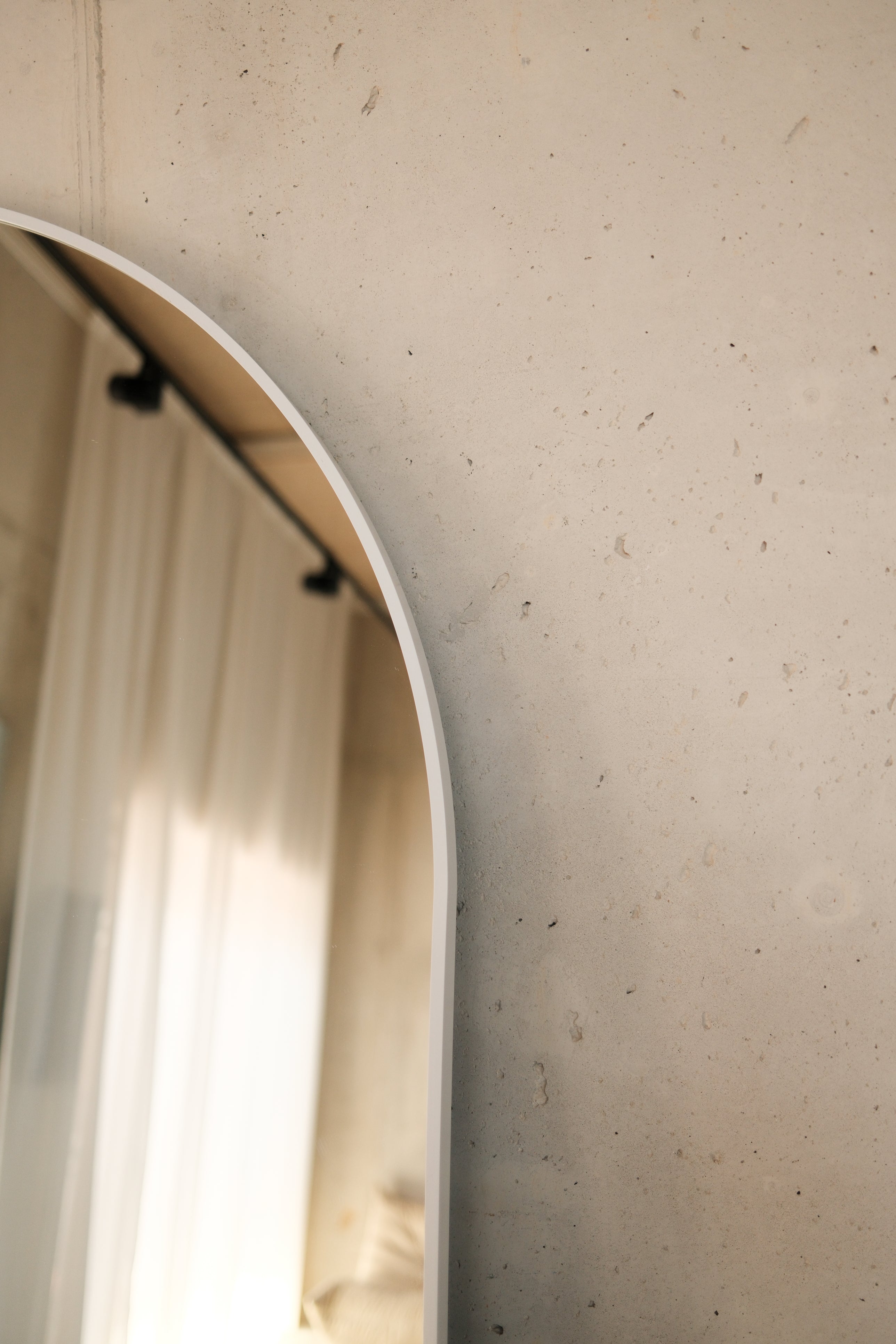 Elara Mirror Compact – 160×80 cm | Arched Full-Length Mirror – Wit