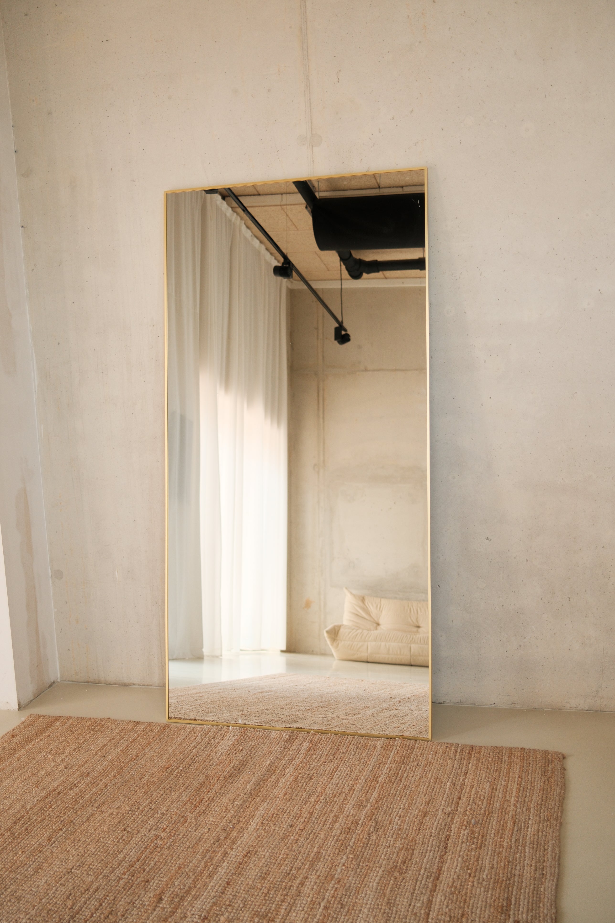 Aureum Mirror – 200×100 cm | Full-Length Mirror – Goud