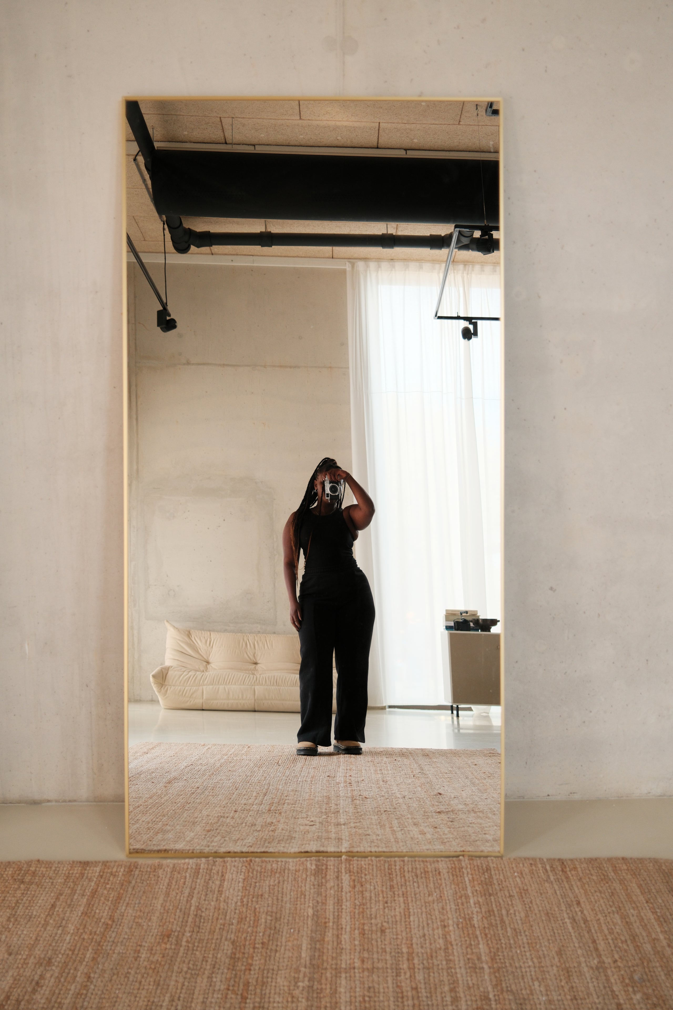 Aureum Mirror – 200×100 cm | Full-Length Mirror – Goud