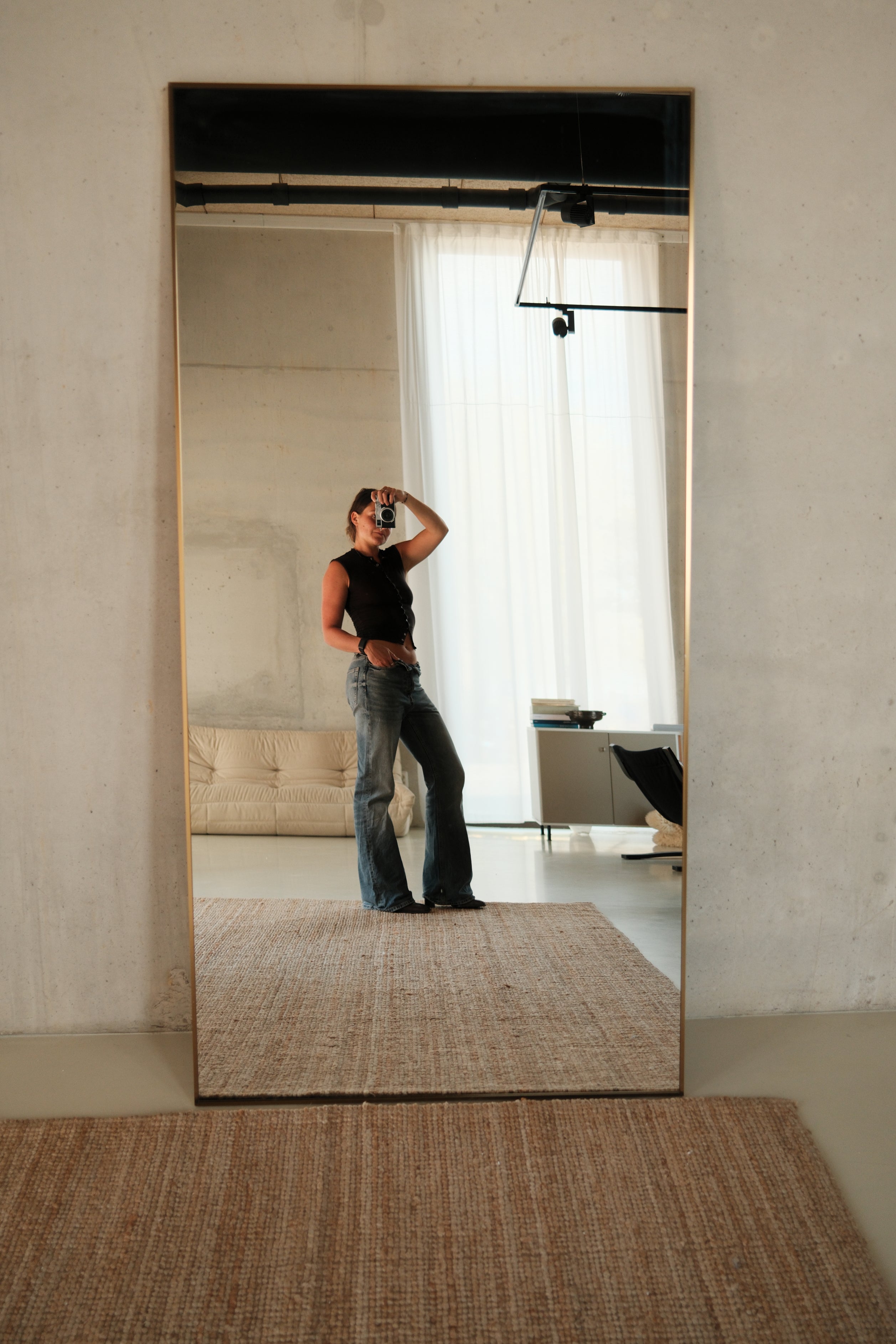 Aureum Mirror – 200×100 cm | Full-Length Mirror – Messing