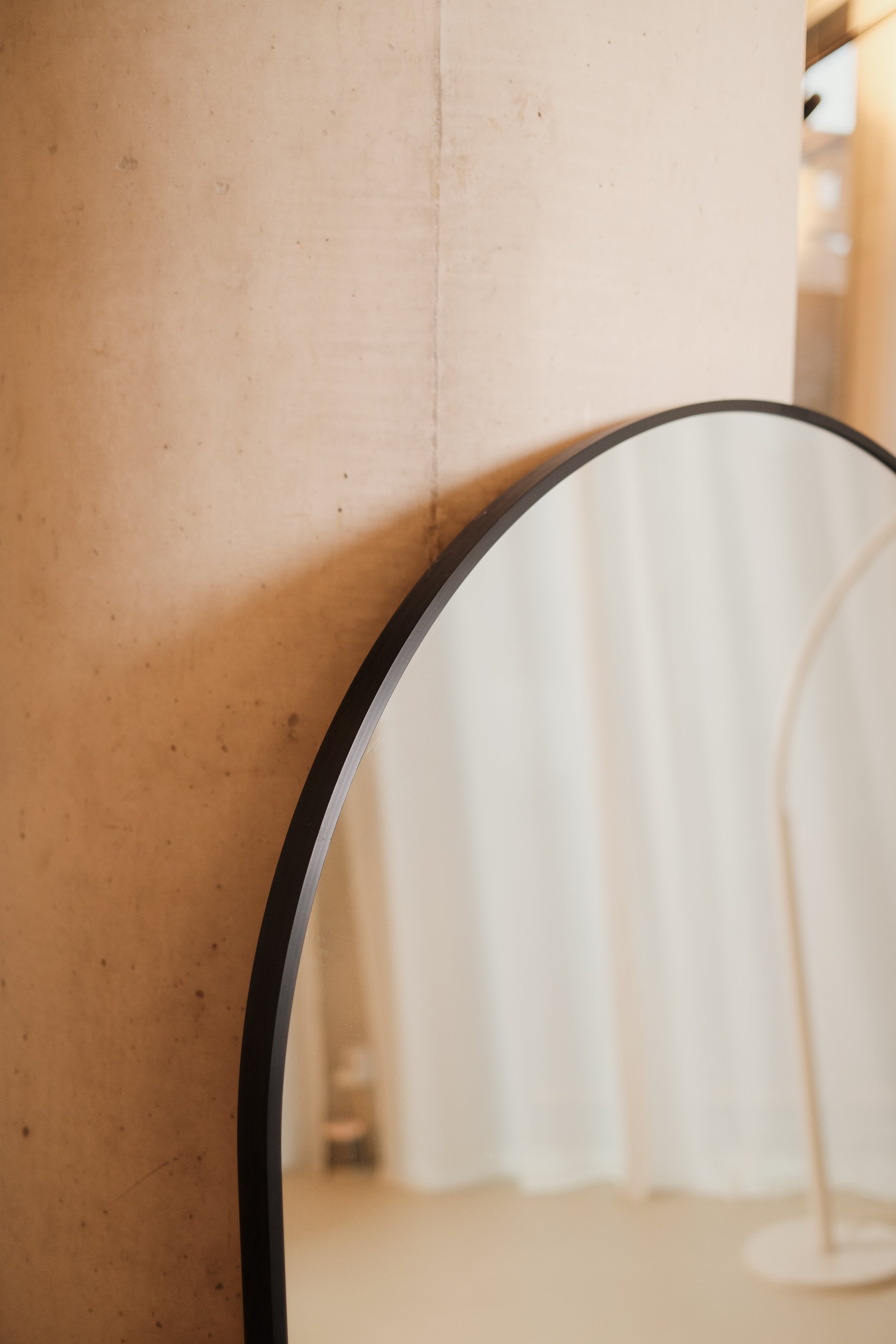 Elara Mirror Compact – 160×80 cm | Arched Full-Length Mirror – Zwart