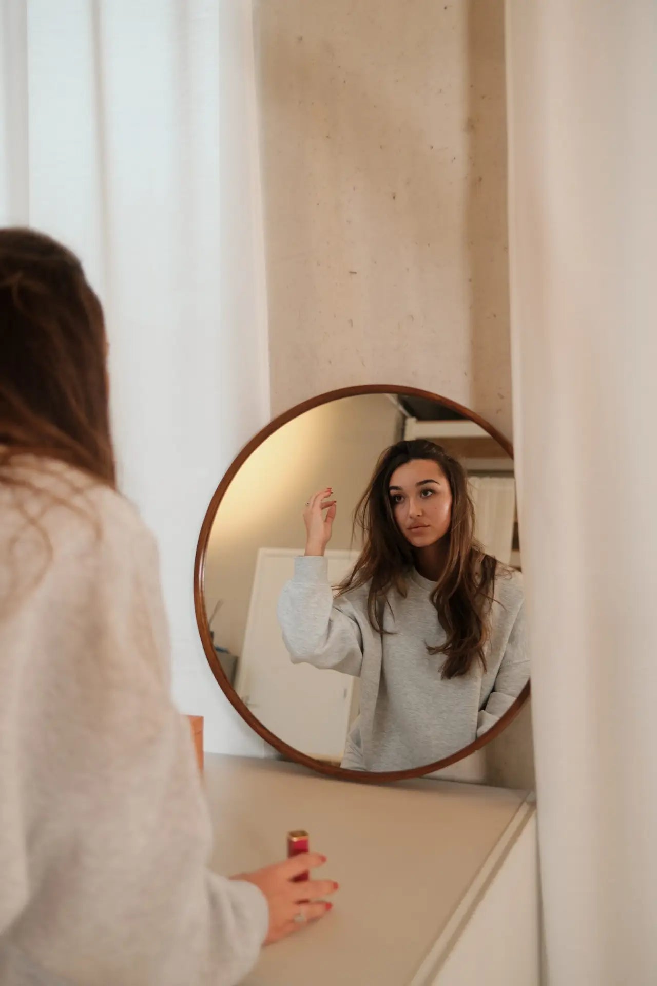 Wood Mirror – Ronde Houten Spiegel 60 cm | Natural Design